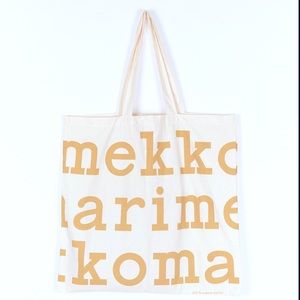 Marimekko organic cotton tote shoulder bag gold